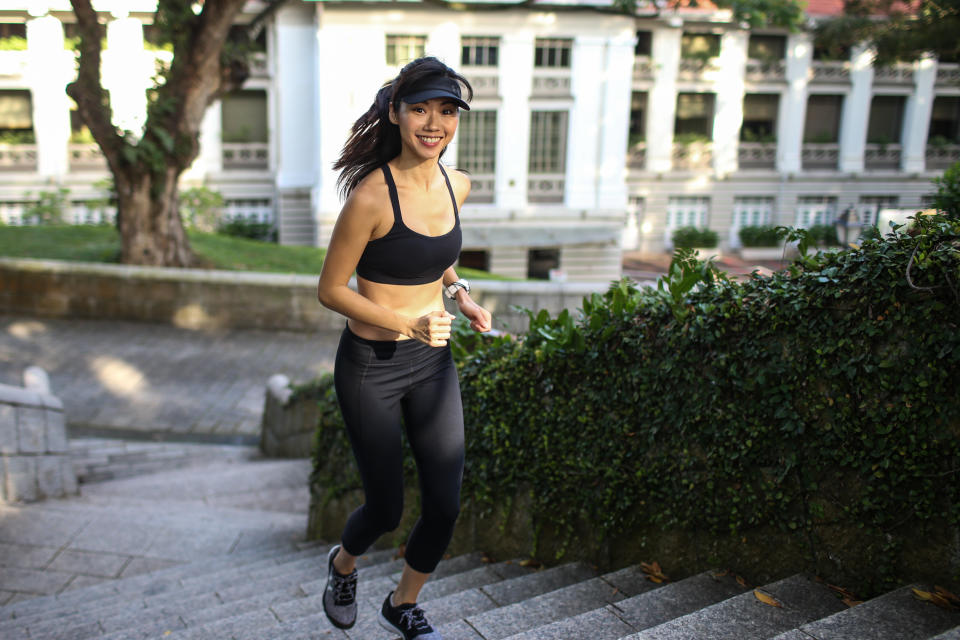 Jaime Teo manages to maintain her slim figure despite juggling work and being a mum. (PHOTO: Cheryl Tay)