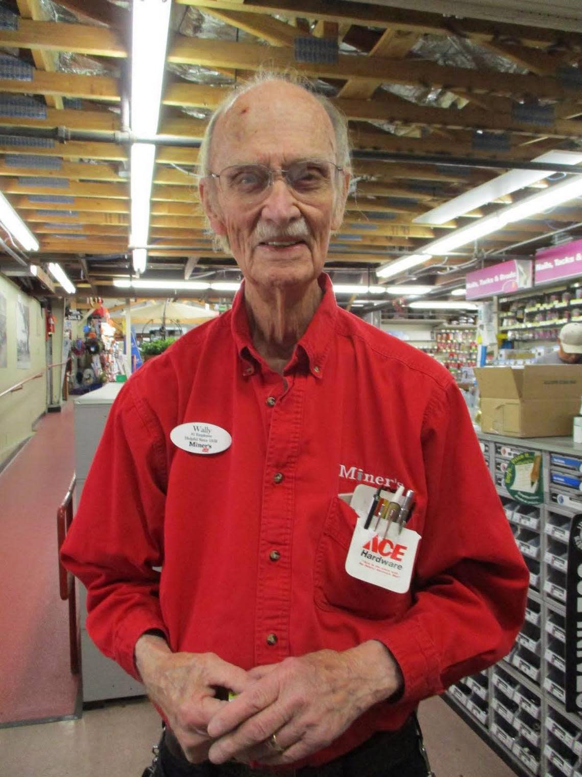 Wally Lewis, 95, retires after 66 years at Miner’s Ace Hardware.