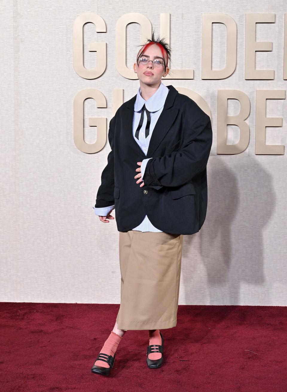 Billie Eilish attends the 2024 Golden Globes