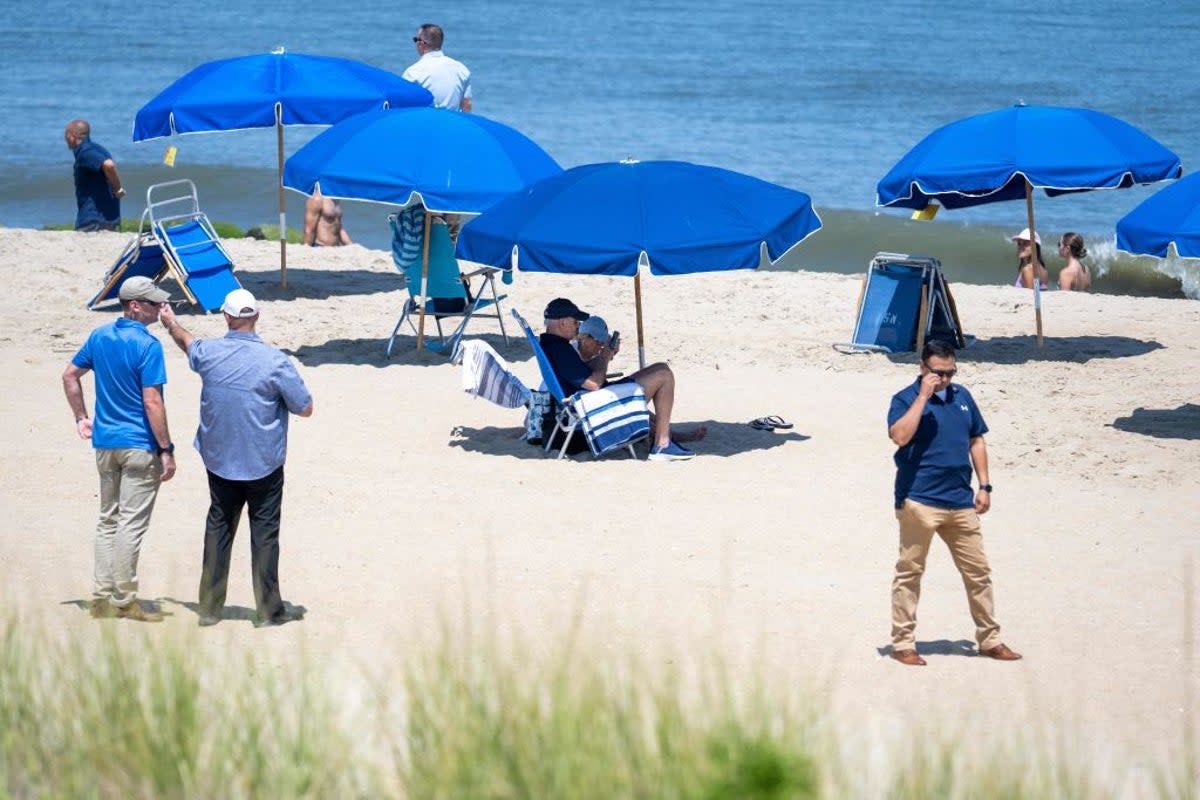Joe Biden vacations in Rehoboth, Delaware in August 2023 (AFP via Getty Images)