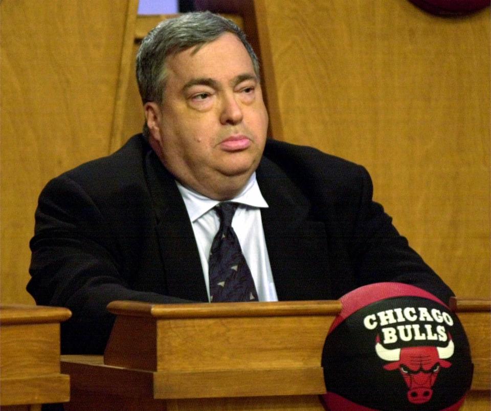 Jerry Krause at the 2001 draft lottery. (AP) 