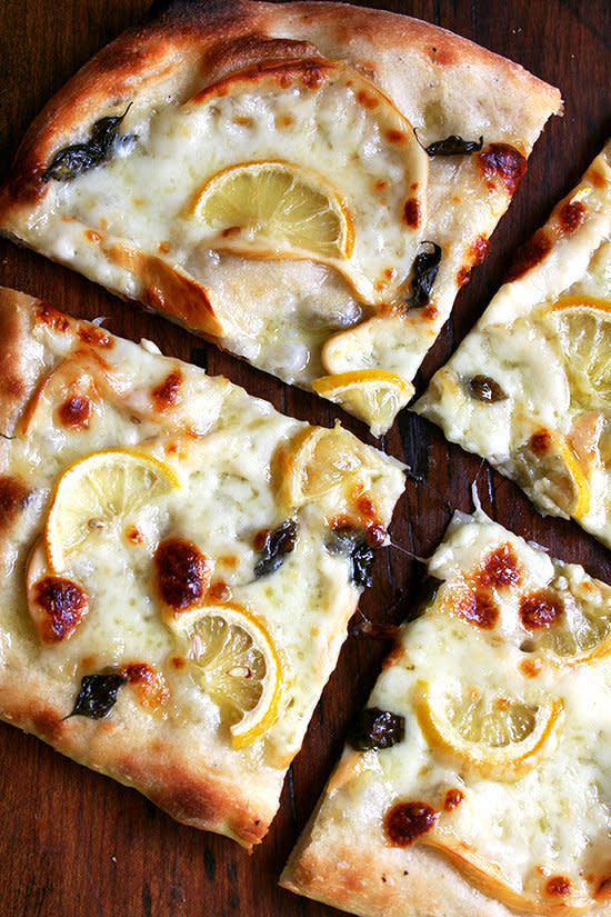 <strong>Get the <a href="http://www.alexandracooks.com/2012/10/25/pizza-with-lemon-smoked-mozzarella-basil/" target="_blank">Pizza Sorrentina recipe</a> from Alexandra Cooks</strong>