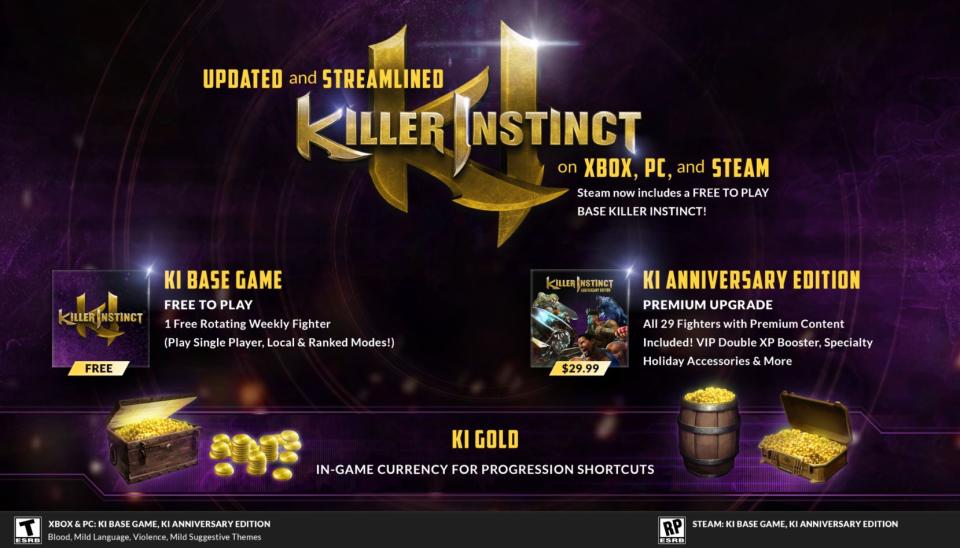 Killer Instinct celebra su 10.° aniversario con la Anniversary Edition y la versión free-to-play