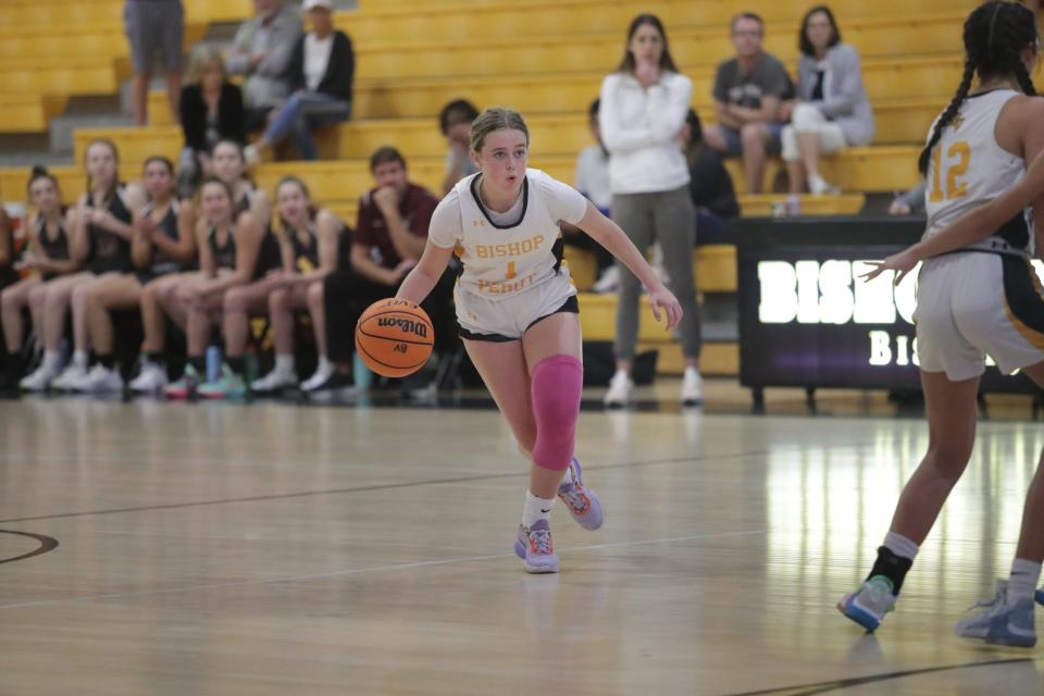 Bishop Verot and Cameron O'Halloran hosts First Baptist Academy in the 3A District 12 girls basketball championship game on Friday, Feb. 3, 2023, at Bishop Verot High School in Fort Myers.