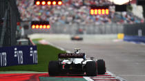 SOCHI, RUSSIA - SEPTEMBER 26: Kevin Magnussen of Denmark driving the (20) Haas F1 Team VF-20 Ferrari during qualifying ahead of the F1 Grand Prix of Russia at Sochi Autodrom on September 26, 2020 in Sochi, Russia. (Photo by Dan Istitene - Formula 1/Formula 1 via Getty Images)