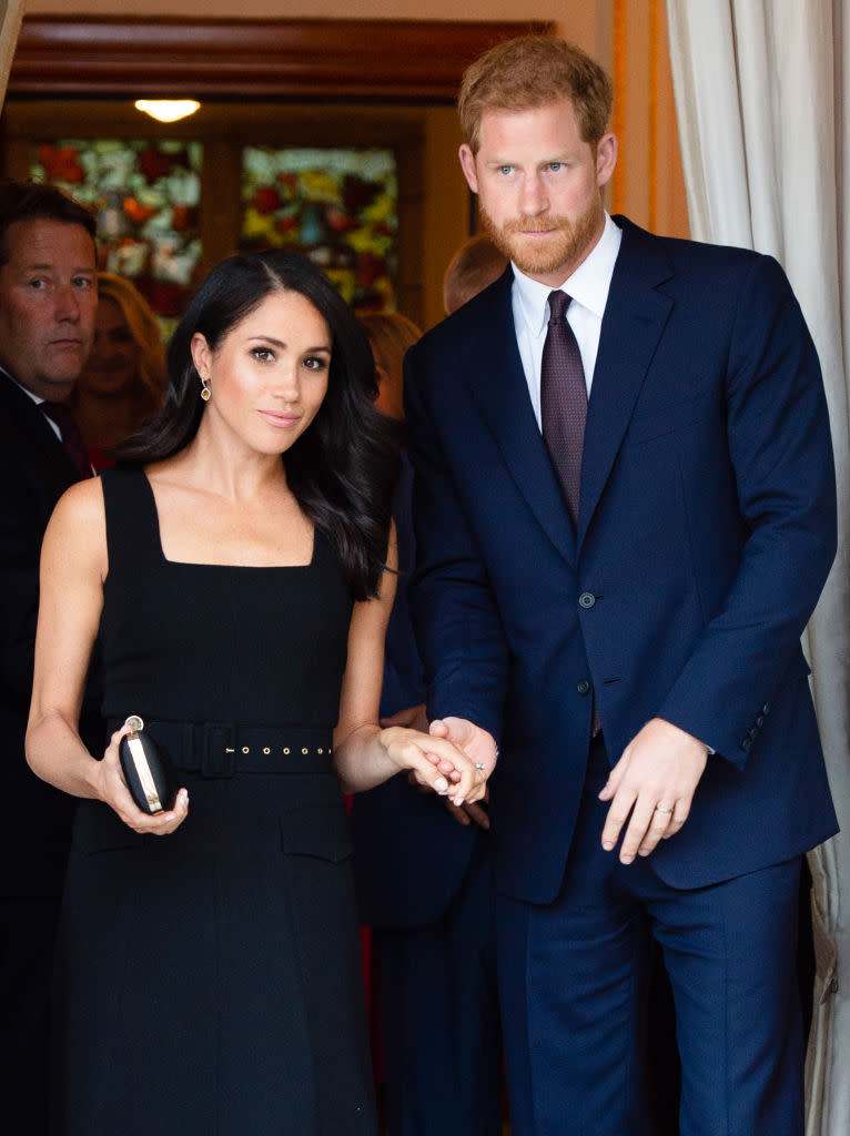 The Duke and Duchess of Sussex are said to want a "normal upbringing" for their son, Archie. (Image via Getty Images).