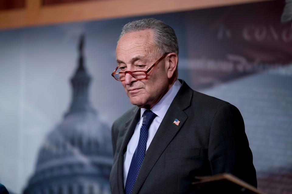 Senate Majority Leader Chuck Schumer, D-N.Y. on March 9, 2023.