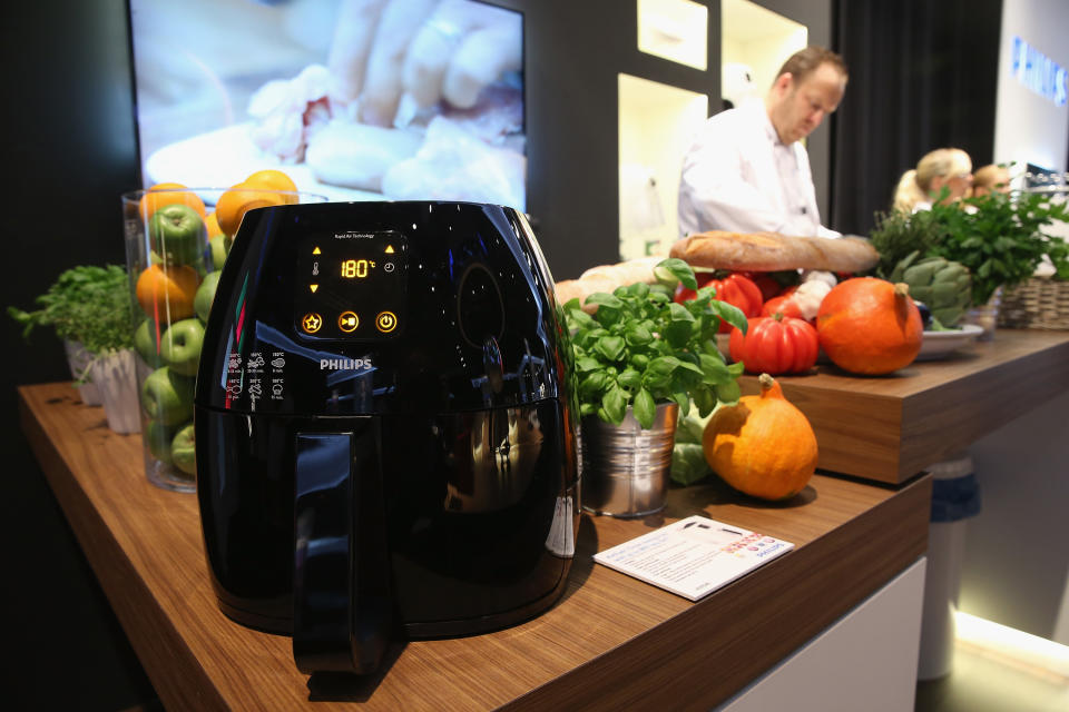 Una Air Fryer de Philips en la feria de electrónica en Berlín. Foto: Sean Gallup/Getty Images