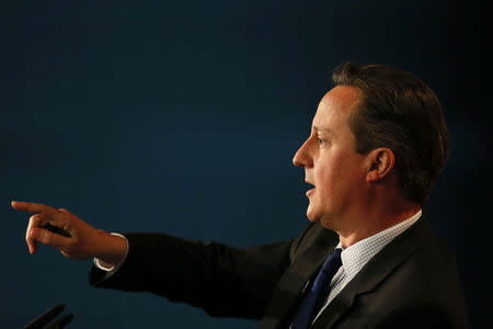 Britain's Prime Minister David Cameron speaks at the British Chambers of Commerce annual meeting in central London February 10, 2015. REUTERS/Stefan Wermuth