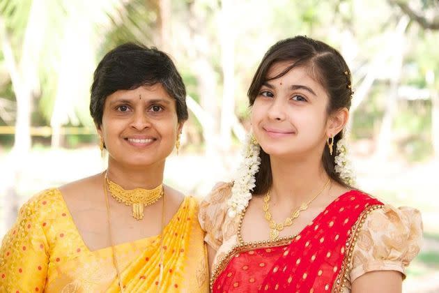 The author and her mother.