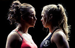 Miesha Tate and Ronda Rousey