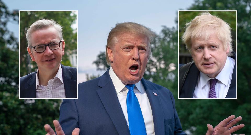 Donald Trump spoke to Boris Johnson on the phone and requested a meeting with Michael Gove (Getty Images)
