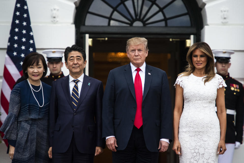 The First Lady is expected to celebrate her birthday with a private dinner at the White House. Japanese Prime Minister Shinzō Abe and his wife, Akie Abe, will be attending the dinner. They’re visiting the US this week. Photo: Getty Images