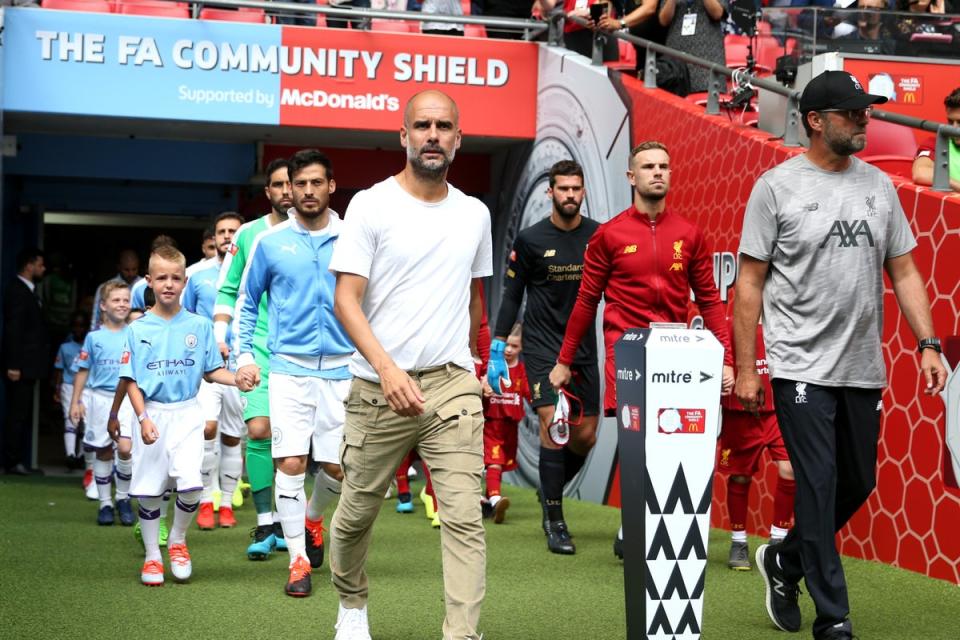 Manchester City beat Liverpool in the 2019 edition of the Community Shield  (Man City via Getty Images)