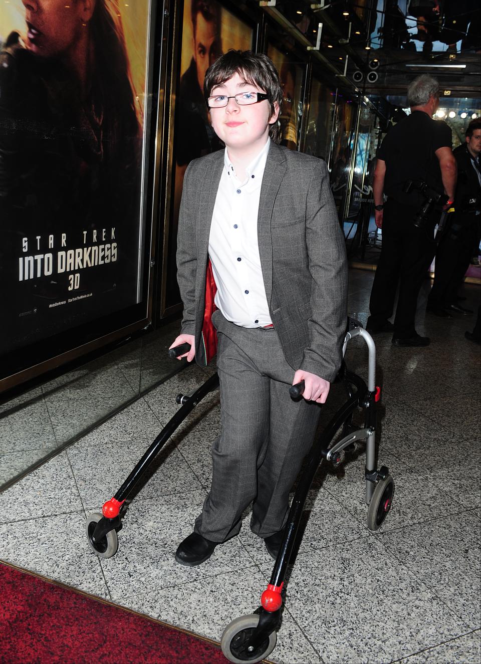 Britain's Got Talent contestant Jack Carroll arriving for the premiere of Star Trek Into Darkness at the Empire Leicester Square, London.   (Photo by Ian West/PA Images via Getty Images)