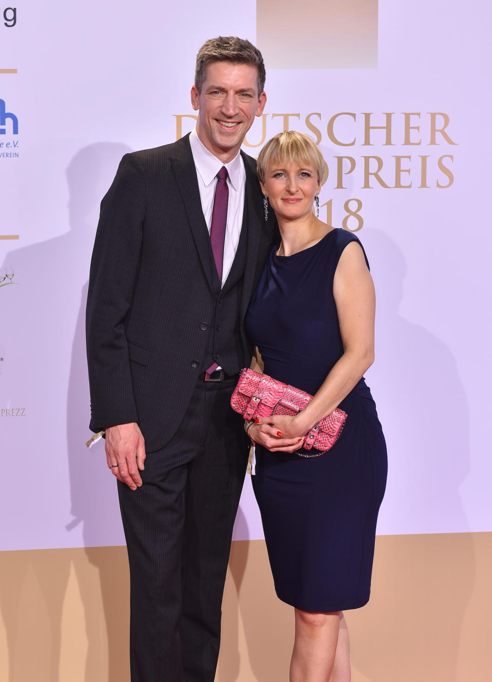 Steffen und Anne-Katrin Hallaschka auf dem roten Teppich beim Deutschen Radiopreis 2018 (Bild: Getty Images)
