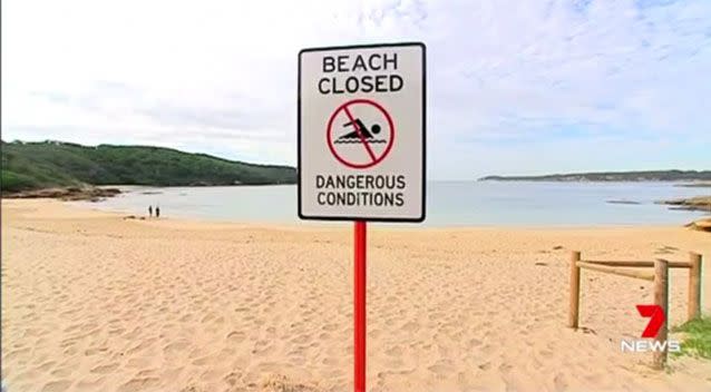 The beach at La Perouse and surrounding swimming spots have been shut all Saturday, and will remain closed as authorities attempt to track the shark down. Source: 7 News