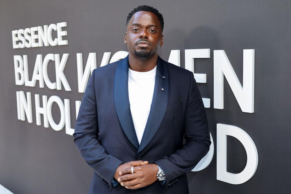 Daniel Kaluuya posing at an Essence event