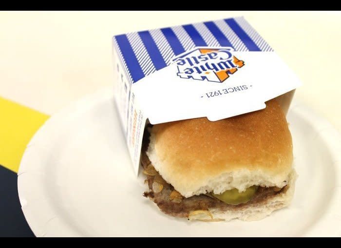 A White Castle Original Slider contains 140 calories, so if you decide to down seven of them in a sitting, that’s 980 calories. They may look small, but they definitely add up. Stick to a few (I know, it’s not easy). And while the new Veggie Slider may be vegetable based, it actually contains 10 more calories than the Original.   <em>Photo Credit: White Castle</em>  <a href=" http://www.thedailymeal.com/eat/what-does-1000-calories-look-different-fast-food-chains-slideshow?utm_source=huffington%2Bpost&utm_medium=partner&utm_campaign=calories" target="_hplink"><strong>Click Here to See More of What Does 1,000 Calories Look Like at Different Fast Food Chains</strong></a>