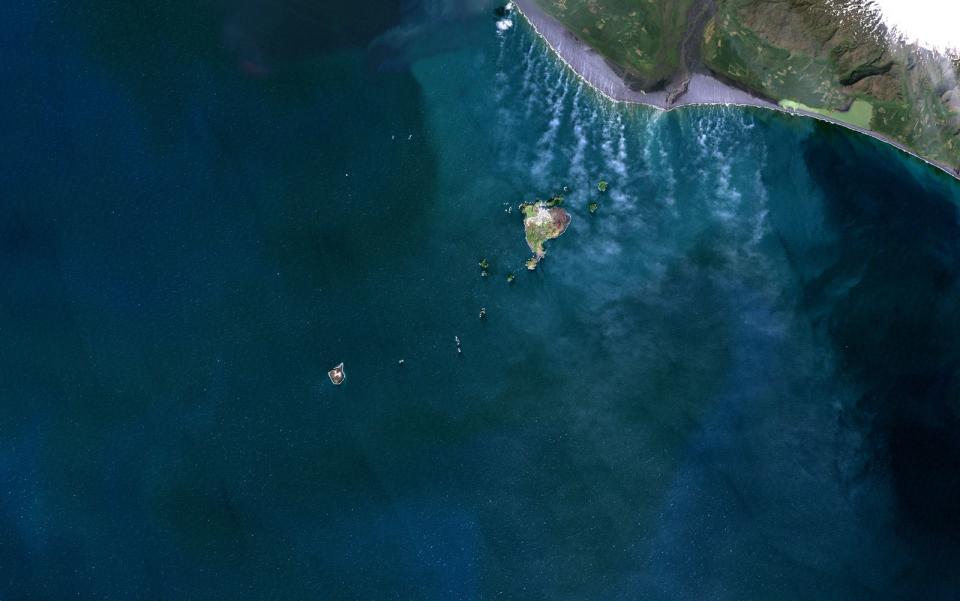 Surtsey Volcano, Iceland, True Colour Satellite Image