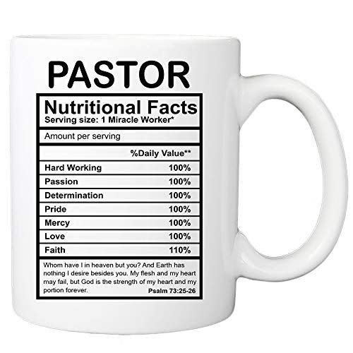 Pastor Nutritional Facts Coffee Mug