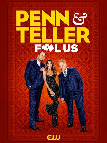 <p>The CW</p> Brooke Burke steps in as the new host for season 10 of The CW's 'Penn & Teller: Fool Us' with magicians Penn Jillette and Teller