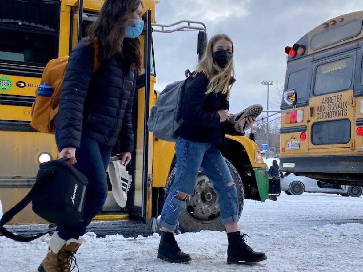 Public school students in Nova Scotia returned to in-person learning on Monday.  (Hadin Hassin/Radio-Canada - image credit)