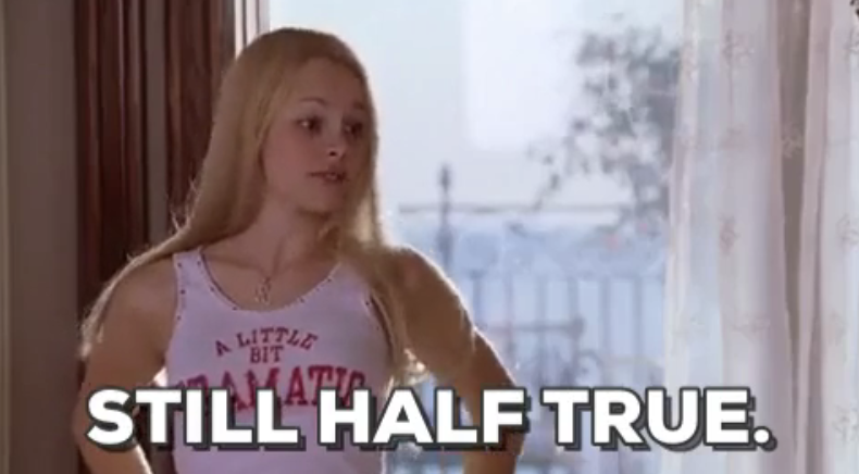 Rachel McAdams in "Mean Girls" (2004) saying, still half true
