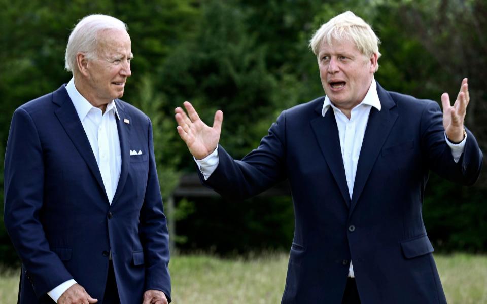 Joe Biden and Boris Johnson - Brendan Smialowski/Pool via AP