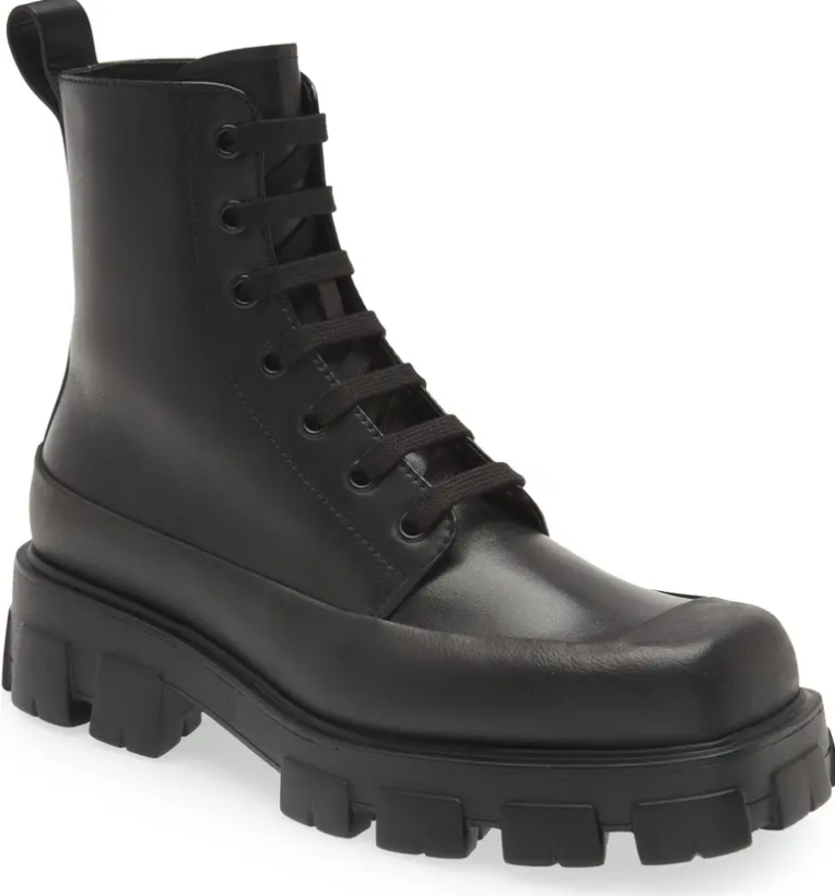 prada monolith lug sole boots