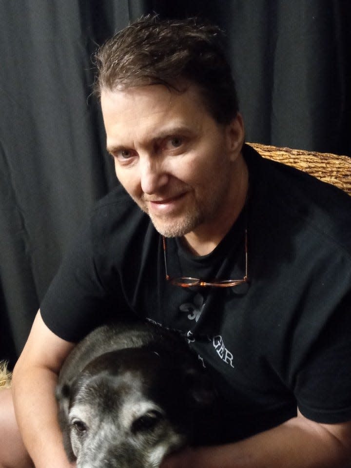 David Ellenberger, pictured with his dog, Jackie Blue, is running for Louisville mayor in the 2022 election.