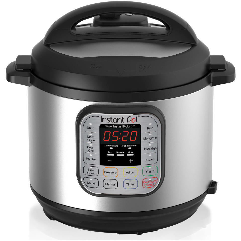 Instant Pot DUO60 6-Quart 7-in-1 Multi-Use Programmable Pressure Cooker. (Photo: Walmart)