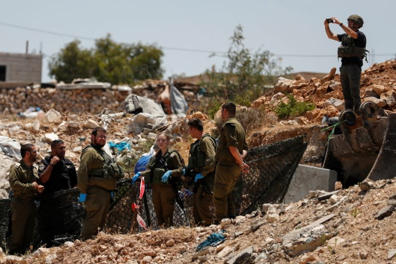 Scene of a security incident in West Bank