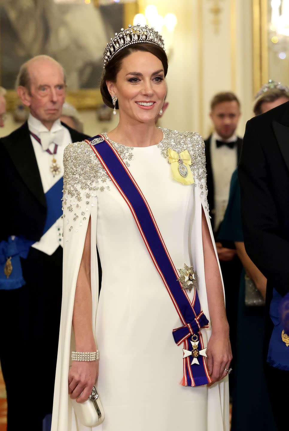 london, england november 22 catherine, princess of wales during the state banquet at buckingham palace on november 22, 2022 in london, england this is the first state visit hosted by the uk with king charles iii as monarch, and the first state visit here by a south african leader since 2010 photo by chris jacksongetty images