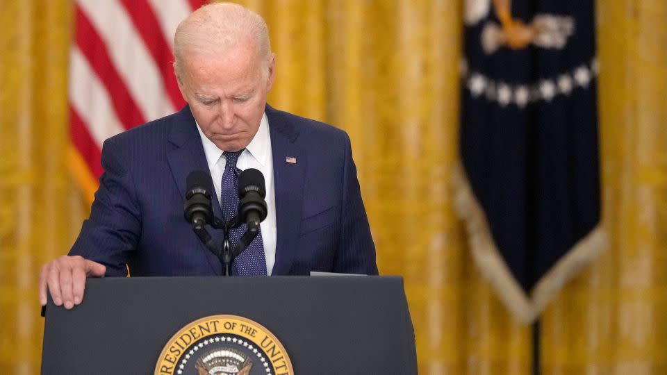 President Joe Biden speaks about Afghanistan on August 26, 2021. - Drew Angerer/Getty Images