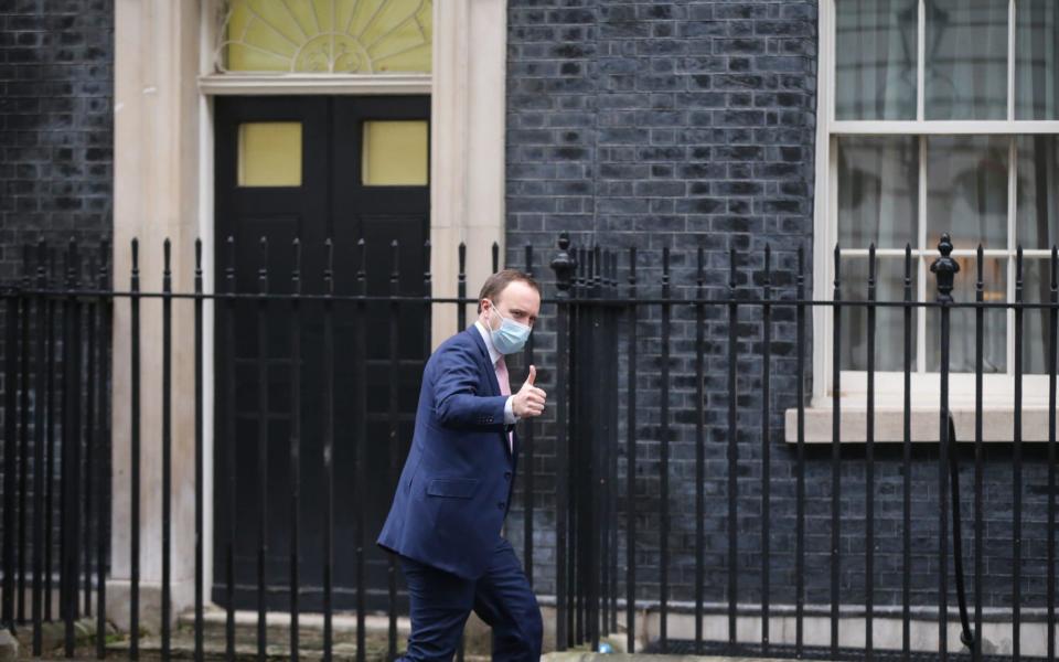 Matt Hancock arrives at 10 Downing Street  - Anadolu