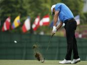 Brooks Koepka of the U.S. hits on the first fairway during second round play of the Masters golf tournament at the Augusta National Golf Course in Augusta, Georgia April 10, 2015. REUTERS/Jim Young