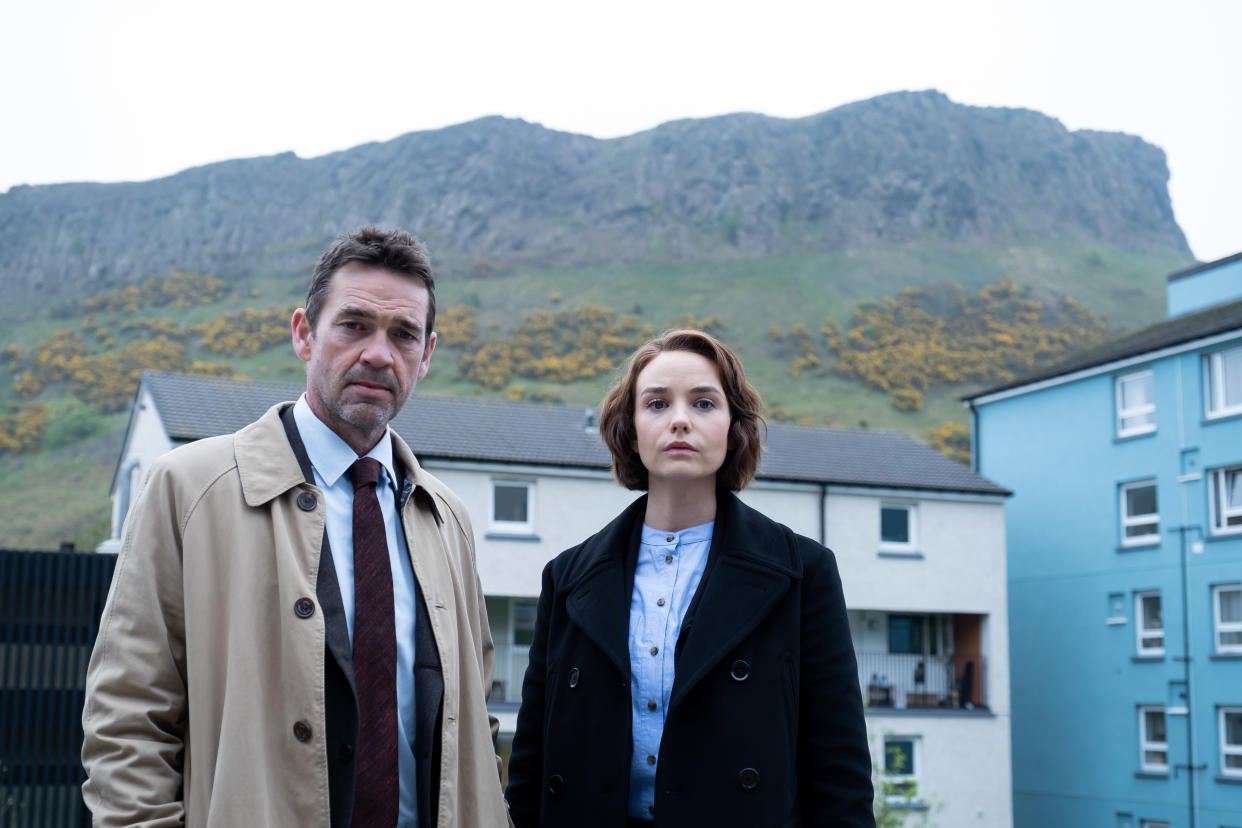 Pictured: Dougray Scott as RAY LENNOX and Joanna Vanderham as AMANDA DRUMMOND

(Buccaneer Media/Off Grid Film and TV/Jed Knight)