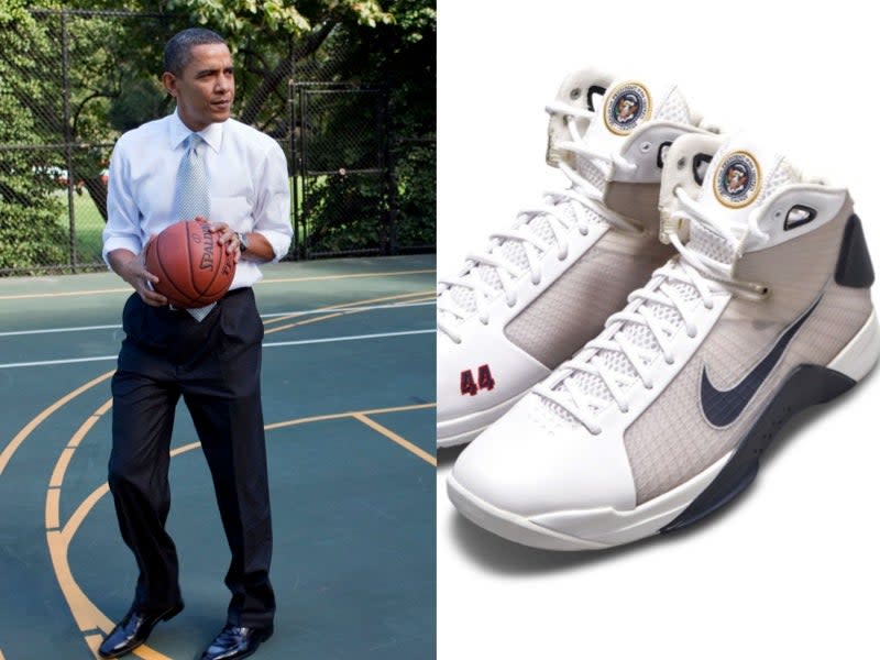 Un par de zapatillas Nike diseñadas para Barack Obama saldrán a la venta por $ 25,000 (Getty / Sotheby’s)