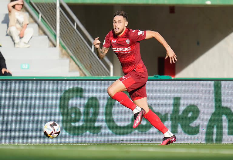 Lucas Ocampos, jugador de Sevilla, uno de los argentinos que estará presente en la final de la Europa League