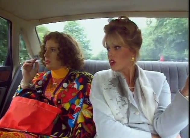 Jennifer Saunders and Joanna Lumley in the first episode of Ab Fab (Photo: BBC)