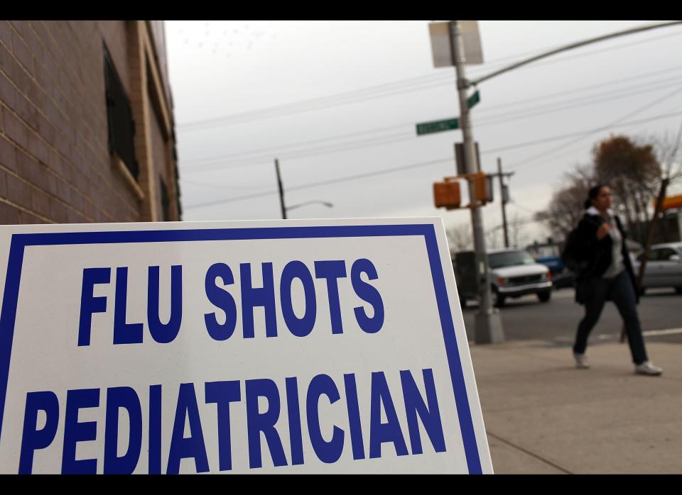 Flu vaccinations are given each year starting in the fall. The Centers for Disease Control and Prevention recommends them for kids ages six months or older, although they aren't required for school attendance. (Connecticut and New Jersey require the vaccine for attending child-care centers and preschool.)    Common side effects from the vaccine include soreness, redness, or swelling at the site of the shot. Fever and aches may occur too.    "If you have an egg allergy, you shouldn't have the influenza vaccine," says Dr. Gold-von Simson. 