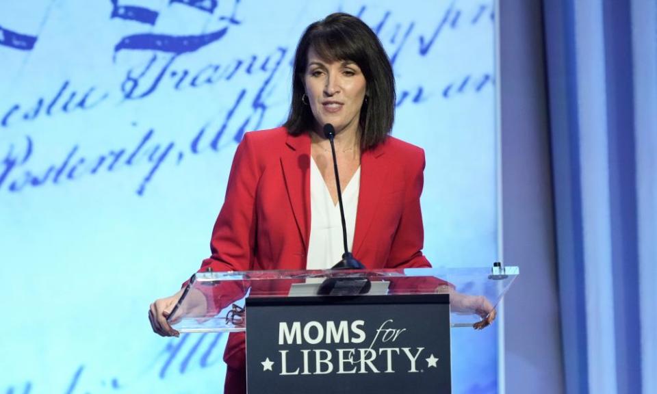 Moms for Liberty co-founder Tina Descovich at a meeting in Philadelphia, on 30 June 2023.