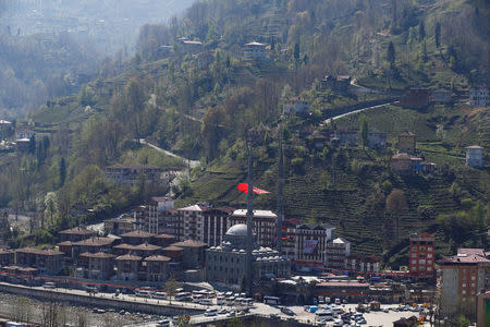 A general view of Turkish President Tayyip Erdogan's ancestral hometown Guneysu, a small town in province of Rize on the Black Sea coast, Turkey, April 4, 2017. Picture taken April 4, 2017. REUTERS/Umit Bektas