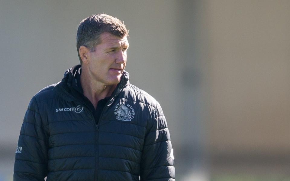 Exeter Chiefs' Head Coach Rob Baxter during the Heineken Champions Cup Semi Final match between Exeter Chiefs and Stade Toulousain at Sandy Park on September 26, 2020 in Exeter, United Kingdom. - GETTY IMAGES