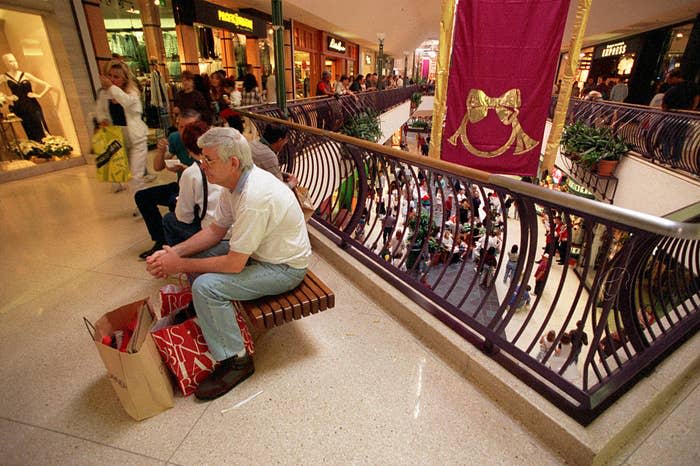 People in a mall