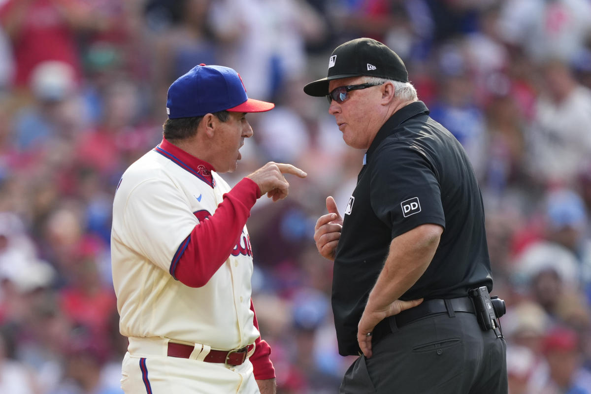 Umpire ejects Realmuto after bizarre game ball exchange - CBS