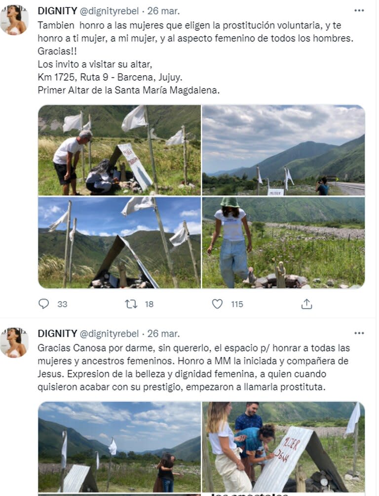 La respuesta de Calu Rivero en sus redes sociales
Foto: Twitter @dignityrebel