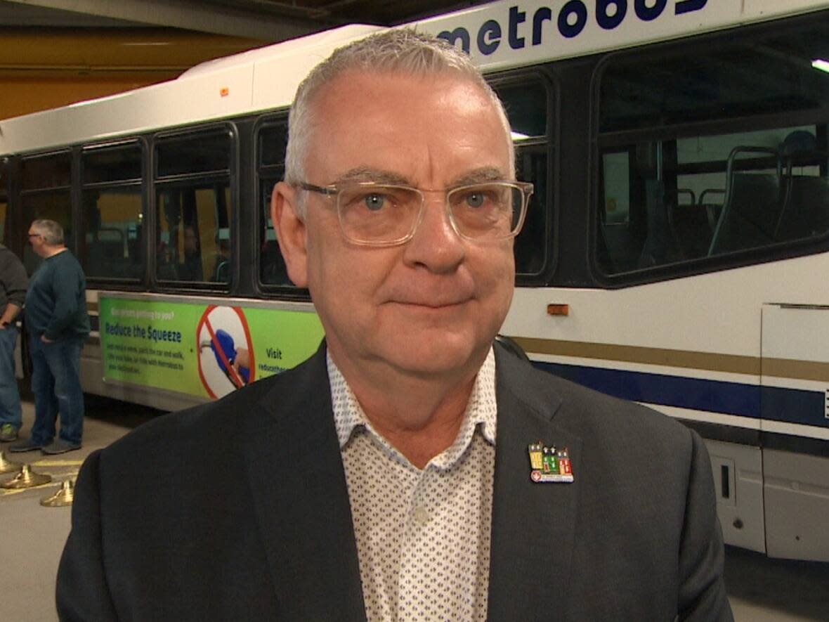 St. John's Mayor Danny Breen says the announcement of eight new hybrid, accessible buses to the Metrobus fleet is a great step forward for the city's transit system.  (Danny Arsenault/CBC - image credit)