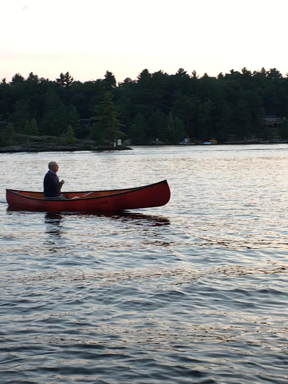 Smart will be spending some time with his red canoe in retirement as he paddles around Ontario waters painting. 